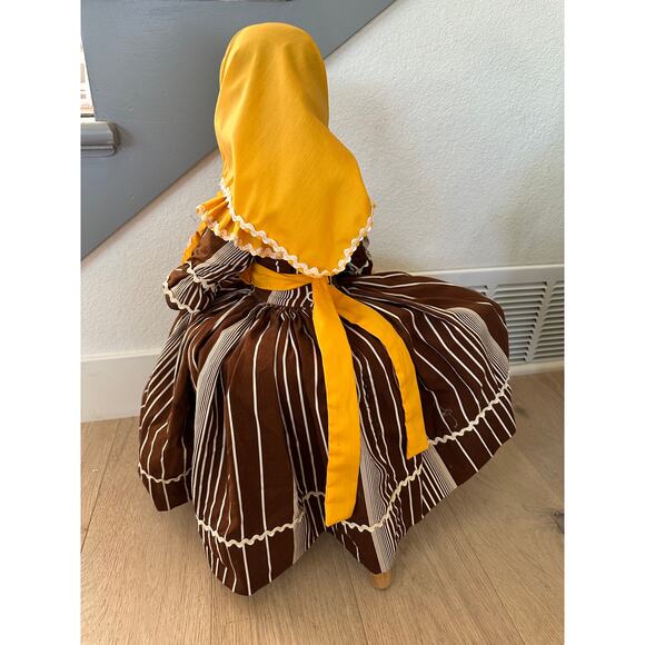 Vintage Folk Art Sitting Doll Jamaican Caribbean Ethnic Cultural Decor Collect - Picture 4 of 5